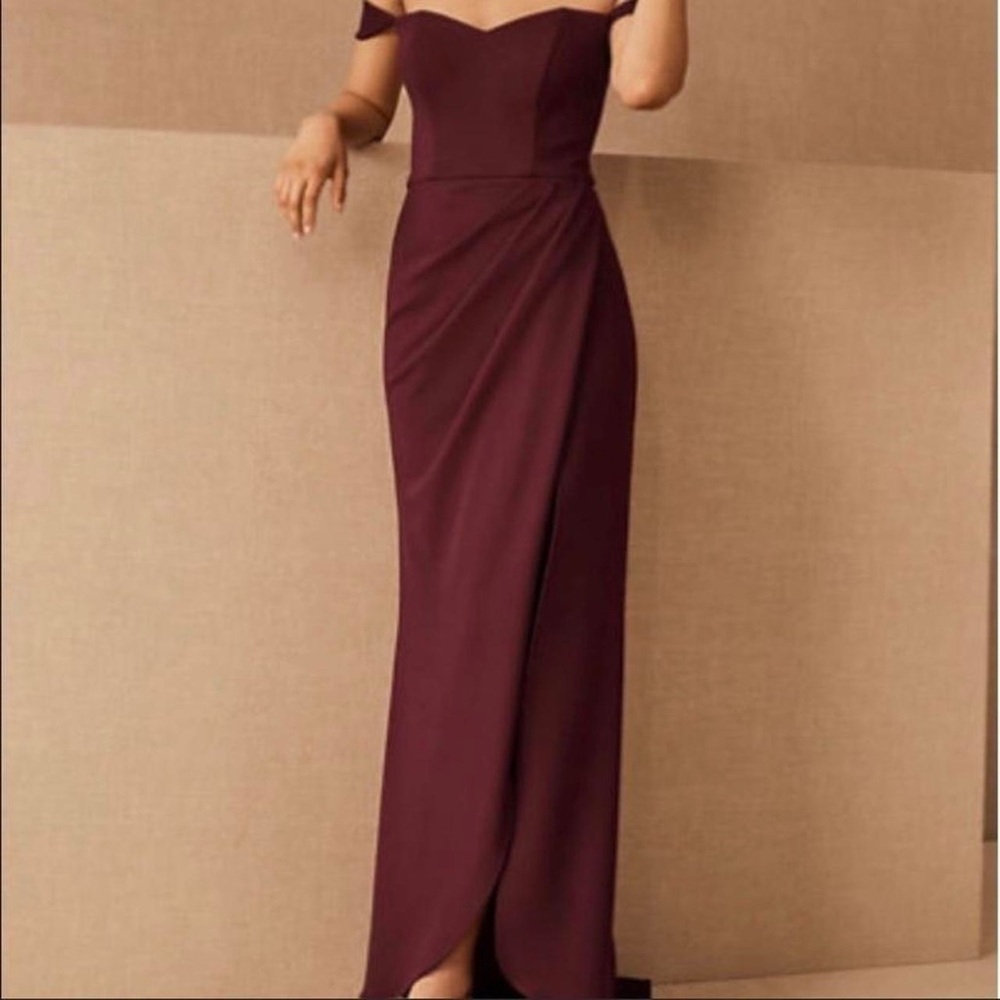BHLDN Elegant Burgundy Sleeveless Dress